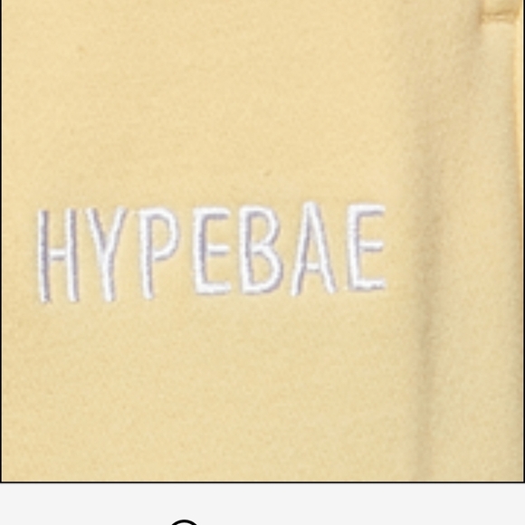 NWT‎ Hypebae Fleece Pants in yellow Size medium - Picture 3 of 6